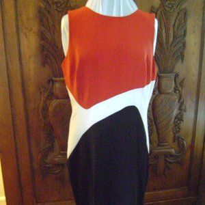 cb established 1962 Colorblock Sleeveless Dress, Size 12
